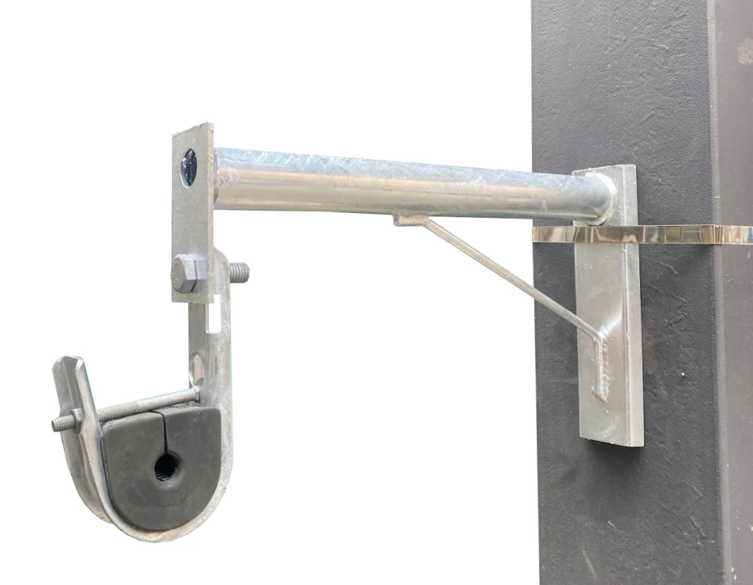 Galvanized Steel Extension Arm Pole Anchor Bracket for Support Fixing