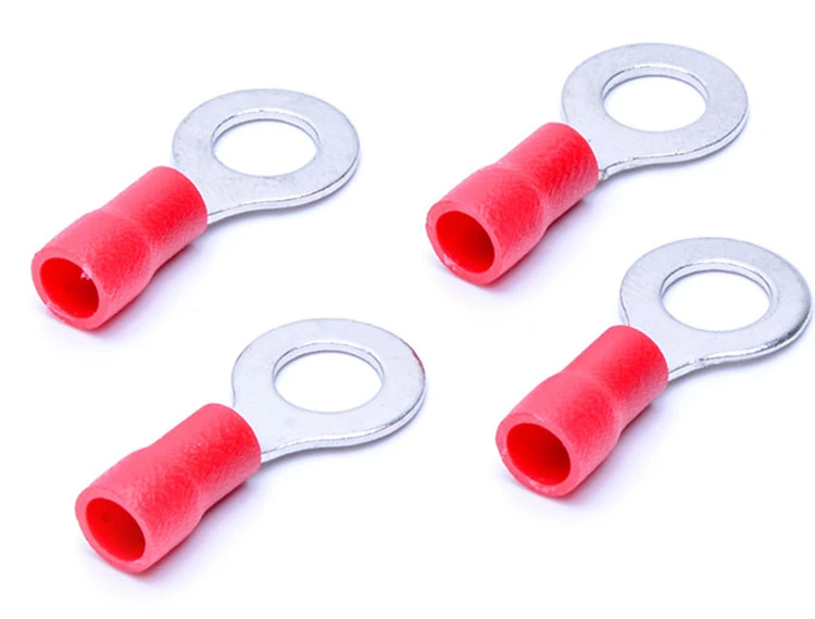 China Manufacturer Electrical Cable Lugs Wire Termination Crimp Copper Round Ring Insulated Terminal Connectors