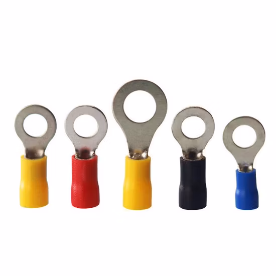 China Manufacturer Electrical Cable Lugs Wire Termination Crimp Copper Round Ring Insulated Terminal Connectors