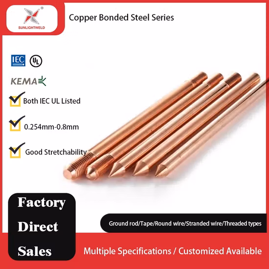 Earth Rod Copper-Bonded Ground Earthing Material